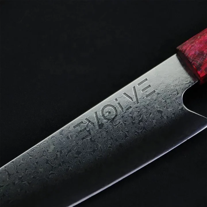Cuchillo Estilo Japonés en Acero de Damasco — 2